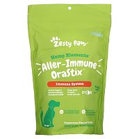 Zesty Paws, Hemp Elements, Aller-Immune NutraStix для собак, для всех возрастов, мята перечная, 12 унций (340 г)