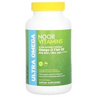 Noor Vitamins, Ultra Omega, Omega-3 Fish Oil, Ultra Potency Formula, 120 Softgels