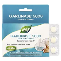 Nature&#x27;s Way, Garlinase® 5000, Garlic Extract, 320 mg, 30 Vegan Enteric-Coated Tablets