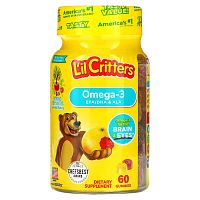 L&#x27;il Critters, Omega-3, Zesty Raspberry-Lemonade, 60 Gummies