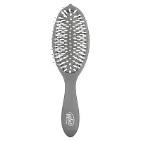 Wet Brush, Go Green, Charcoal Infused Treatment &amp; Shine Brush, Grey, 1 Brush