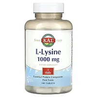 KAL, L-Lysine, 1,000 mg, 100 Tablets