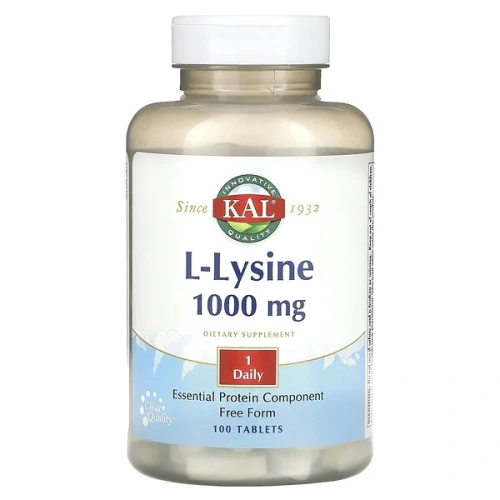 KAL, L-Lysine, 1,000 mg, 100 Tablets