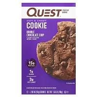 Quest Nutrition, Protein Cookie, Double Chocolate Chip, 12 Cookies, 2.08 oz (59 g) Each