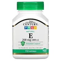 21st Century, Natural Vitamin E, 268 mg (400 IU), 110 Softgels