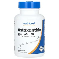 Nutricost, Astaxanthin, 12 mg, 60 Softgels