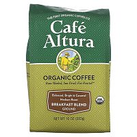 Cafe Altura, Organic Coffee, Breakfast Blend, Ground, Medium Roast, 10 oz (283 g)