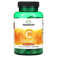 Swanson, Vitamin C With Rose Hips, 90 Capsules