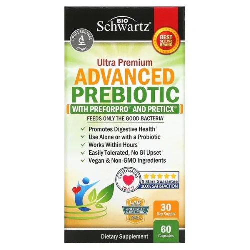 BioSchwartz, Ultra Premium Advanced Prebiotic, 60 Capsules