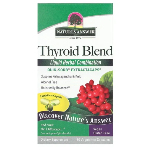 Nature&#x27;s Answer, Thyroid Blend, 90 Vegetarian Capsules