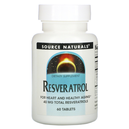 Source Naturals, Resveratrol, 40 mg, 60 Tablets