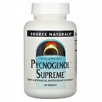 Source Naturals, Pycnogenol Supreme, 60 таблеток