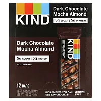 KIND Bars, Nuts &amp; Spices, Dark Chocolate Mocha Almond, 12 Bars, 1.4 oz (40 g) Each