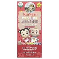 MaryRuth&#x27;s, Cocomelon, Toddler Multivitamin, Liquid Drops With Iron, 1 - 3 Years, Orange Vanilla, 1 fl oz (30 ml)