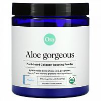 Ora, Aloe Gorgeous, порошок для повышения уровня коллагена на растительной основе, ваниль, 240 г (8,47 унции)