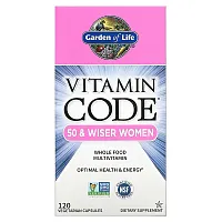 Garden of Life, Vitamin Code, Whole Food Multivitamin for Women, 50 &amp; Wiser, 120 Vegetarian Capsules