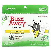 Quantum Health, Buzz Away Extreme, 12 Individual Towelettes