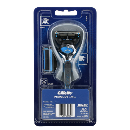 Gillette, Бритва Fusion5 Proshield, Chill, 1 бритва + 2 кассеты фото 2