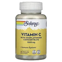 Solaray, Vitamin C with Bioflavonoid Concentrate, 1,000 mg, 100 VegCaps