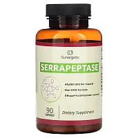 Sunergetic, Serrapeptase, 90 Capsules