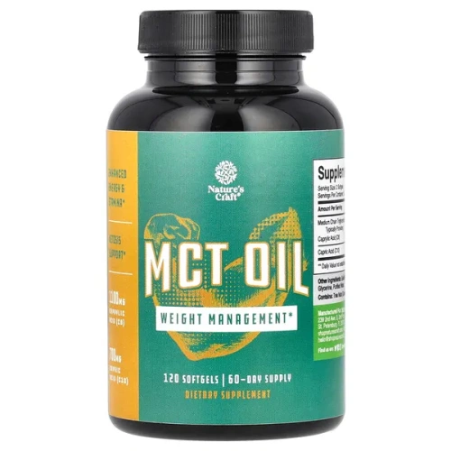 Nature&#x27;s Craft, MCT Oil, 120 Softgels