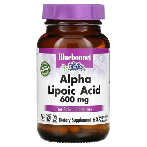 Bluebonnet Nutrition, Alpha Lipoic Acid, 600 mg, 60 Vegetable Capsules