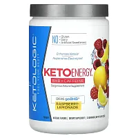 KetoLogic, Keto Energy, BHB + Caffeine, Raspberry-Lemonade, 8.9 oz (255 g)