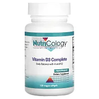 Nutricology, Vitamin D3 Complete , 120 Veggie Softgels