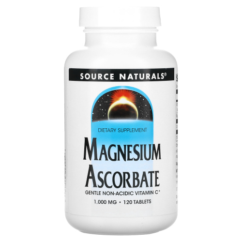 Source Naturals, Магния аскорбат, 1000 мг, 120 таблеток