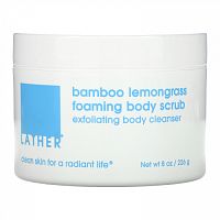 Lather, пенный скраб для тела с бамбуком и лемонграссом, 226 г (8 жидк. унций)