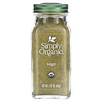 Simply Organic, Шалфей, молотый, 40 г (1,41 унции)