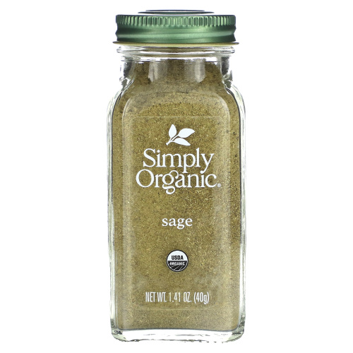 Simply Organic, Шалфей, молотый, 40 г (1,41 унции)