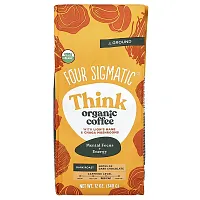 Four Sigmatic, Think, Organic Coffee with Lion&#x27;s Mane &amp; Chaga Mushrooms, Ground, Dark Roast, 12 oz (340 g)