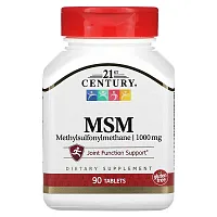 21st Century, MSM, 1,000 mg, 90 Tablets