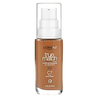 L&#x27;Oréal, True Match, Super-Blendable Foundation, C7 Cool Medium Deep, 1 fl oz (30 ml)