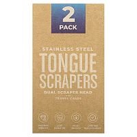 basicConcepts, Stainless Steel Tongue Scrapers , 2 Pack