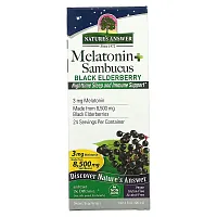 Nature&#x27;s Answer, Melatonin Sambucus, Nighttime Sleep and Immune Support, 4 fl oz (120 ml)