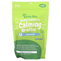 Zesty Paws, Hemp Elements, Calming OraStix для собак, для всех возрастов, перечная мята, 340 г (12 унций)