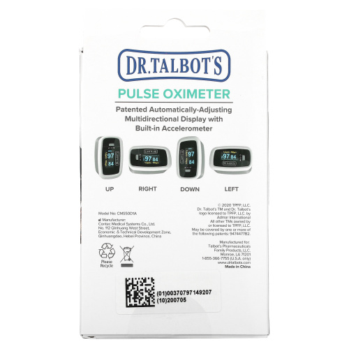 Dr. Talbot's, Pulse Oximeter, Black, 1 Pulse Oximeter фото 3