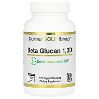 California Gold Nutrition, Beta Glucan 1,3D with BetaImmuneShield™, 125 mg, 120 Veggie Capsules