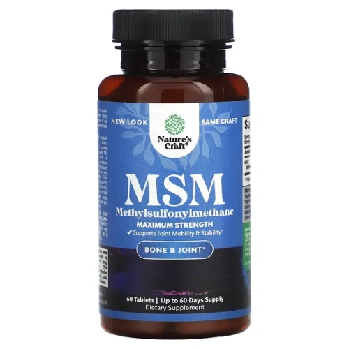 Nature&#x27;s Craft, MSM, Maximum Strength, 60 Tablets