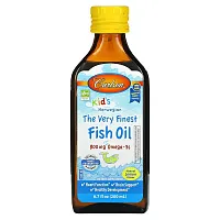 Carlson, Kid&#x27;s Norwegian, The Very Finest Fish Oil, Natural Lemon, 800 mg, 6.7 fl oz (200 ml)