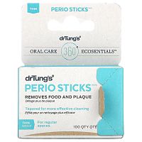 Dr. Tung's, Perio Sticks, палочки для удаления налета, тонкие 80 шт