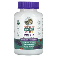 MaryRuth&#x27;s, Organic Kids Immunity Gummies with Elderberry, Vitamin C, and Zinc, Mixed Berry, 60 Gummies