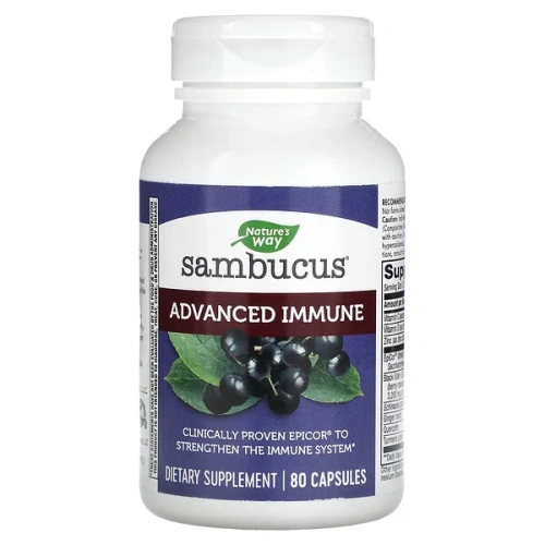 Nature&#x27;s Way, Sambucus Advanced Immune, 80 Capsules