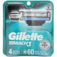 Gillette, Сменные кассеты Mach3, 4 шт.