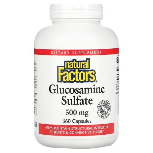 Natural Factors, Glucosamine Sulfate, 500 mg, 360 Capsules