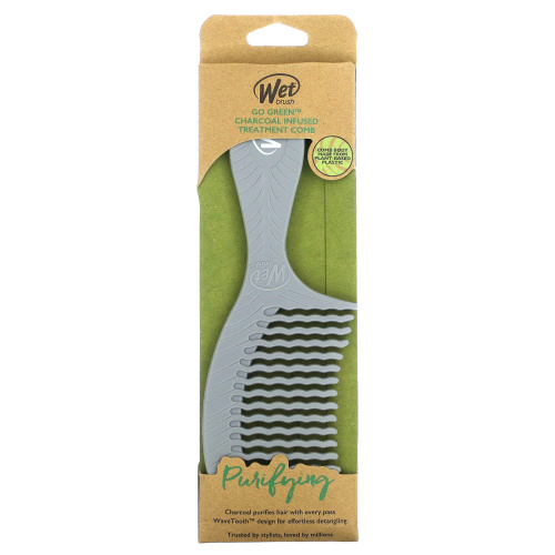 Wet Brush, Go Green Charcoal Treatment Comb, очищающая, 1 кисть фото 2