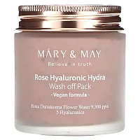 Mary &amp; May, Rose Hyaluronic Hydra, Wash Off Pack, 4.4 oz (125 g)