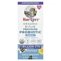 MaryRuth&#x27;s, Organic Infant Precision Probiotic, Liquid Drops, Newborn+, Unflavored , 1 Billion CFU, 0.27 fl oz (8 ml)